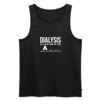 Dialysis Shirt Gift - Men's Premium Organic Tank Top - black - Front - Michal (187cm)