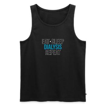 Eat Sleep Dialysis Nurse Repeat Shirt - Men's Premium Organic Tank Top - black - Front - Michal (187cm)