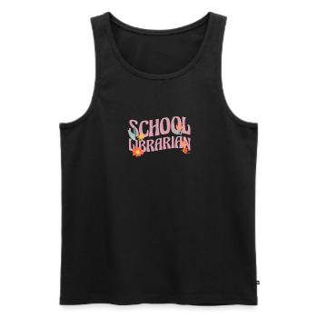 School Librarian Geschenk Schule - Männer Premium Bio Tank Top - Schwarz - Vorne - AI Model Male 178 light (178cm)