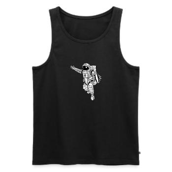 Astronaut Barkeeper Barman Shirt - Débardeur bio Premium Homme - noir - Devant - Michal (187cm)