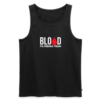 Cadeau de chemise de l’équipe de filtrage du sang - Débardeur bio Premium Homme - noir - Devant - Michal (187cm)