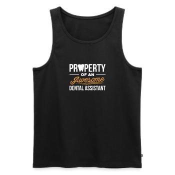 Property Of An Awesome Dental Assistant - Men's Premium Organic Tank Top - black - Front - AI Model Male 178 light (178cm)