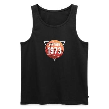 50e anniversaire Vintage 1973 Chemise - Débardeur bio Premium Homme - noir - Devant - Michal (187cm)