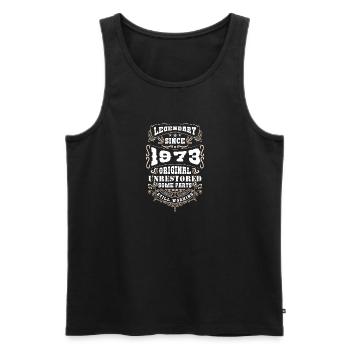 Chemise cadeau 50e anniversaire 1973 - Débardeur bio Premium Homme - noir - Devant - Michal (187cm)