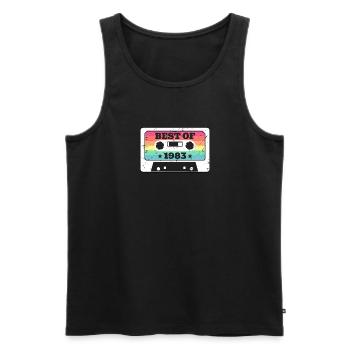 Best Of 1983 Cassette 40th Birthday Cassette - Men's Premium Organic Tank Top - black - Front - Michal (187cm)