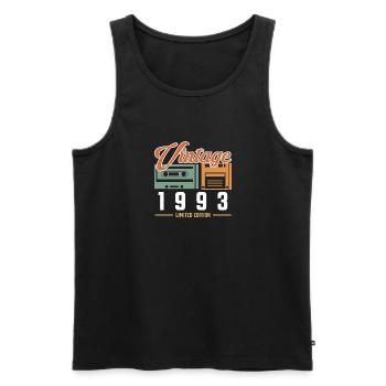 Vintage Retro 1993 30th Birthday Shirt Cassette - Débardeur bio Premium Homme - noir - Devant - Michal (187cm)