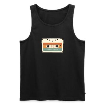 Cassette 1963 60th Birthday Shirt Gift - Débardeur bio Premium Homme - noir - Devant - Michal (187cm)