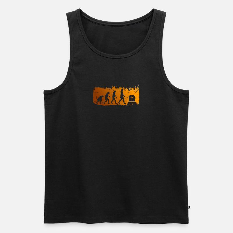 Evolution Bestatter Shirt Geschenk - Männer Premium Bio Tank Top - Schwarz