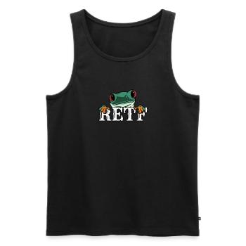 RETF Baumfrosch Shirt Geschenk - Männer Premium Bio Tank Top - Schwarz - Vorne - AI Model Male 178 light (178cm)