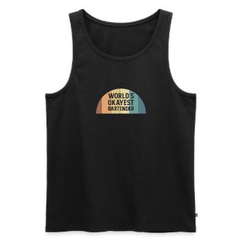 Worlds Okayest Barman Chemise Cadeau Barman - Débardeur bio Premium Homme - noir - Devant - Michal (187cm)