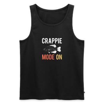 Crappie Fashion On Shirt Gift - Men's Premium Organic Tank Top - black - Front - AI Model Male 178 light (178cm)