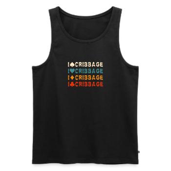 J’aime Cribbage Shirt Cadeau - Débardeur bio Premium Homme - noir - Devant - Michal (187cm)