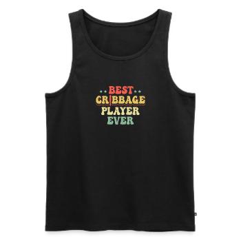 Meilleur joueur de cribbage Cadeau de maillot - Débardeur bio Premium Homme - noir - Devant - Michal (187cm)