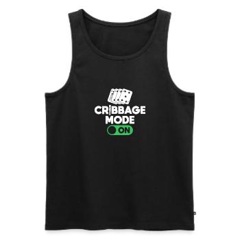 Cribbage Mode On Shirt Cadeau - Débardeur bio Premium Homme - noir - Devant - Michal (187cm)