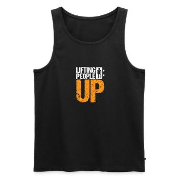 Lifting People Up Shirt Aufzug - Männer Premium Bio Tank Top - Schwarz - Vorne - AI Model Male 178 light (178cm)