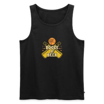 Bocce & Beer Shirt Cadeau - Débardeur bio Premium Homme - noir - Devant - Michal (187cm)