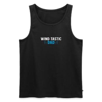 Wind-Tastic Dad Daddy Papa Father's Day - Men's Premium Organic Tank Top - black - Front - Michal (187cm)