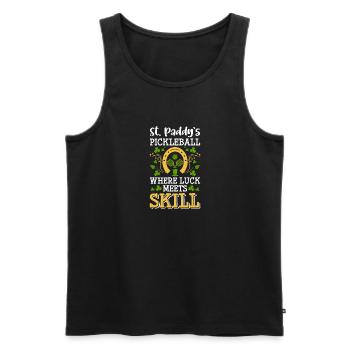 Joueur de pickleball Cadeau de chandail de la Saint-Patrick - Débardeur bio Premium Homme - noir - Devant - Michal (187cm)