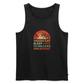 Manger Sommeil Skimboard Répéter - Débardeur bio Premium Homme - noir - Devant - Michal (187cm)