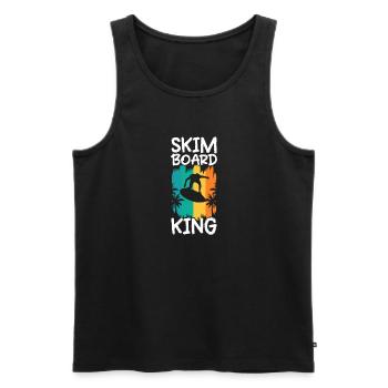Skimboard Cadeau de chemise enfant - Débardeur bio Premium Homme - noir - Devant - AI Model Male 178 light (178cm)