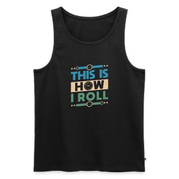 Voici comment je roule montre cadeau de chemise collector - Débardeur bio Premium Homme - noir - Devant - Michal (187cm)