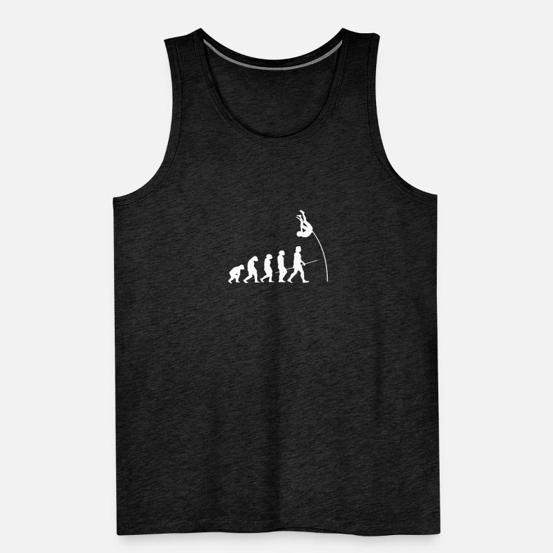 Evolution Stabhochsprung Shirt Geschenk Männer Premium Bio Tank Top