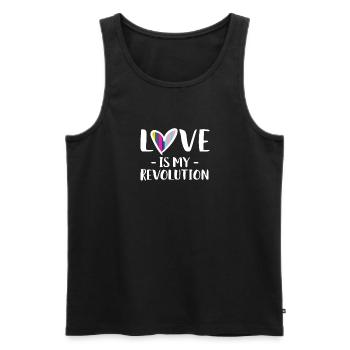 Cadeau de chemise LGBTQ+ Mois LGBT - Débardeur bio Premium Homme - noir - Devant - Michal (187cm)
