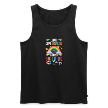 Cadeau de chemise LGBTQ+ Mois LGBT - Débardeur bio Premium Homme - noir - Devant - Michal (187cm)