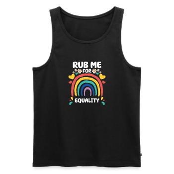 Cadeau de chemise LGBTQ+ Mois LGBT - Débardeur bio Premium Homme - noir - Devant - Michal (187cm)