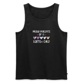 Cadeau de chemise LGBTQ+ Mois LGBT - Débardeur bio Premium Homme - noir - Devant - Michal (187cm)