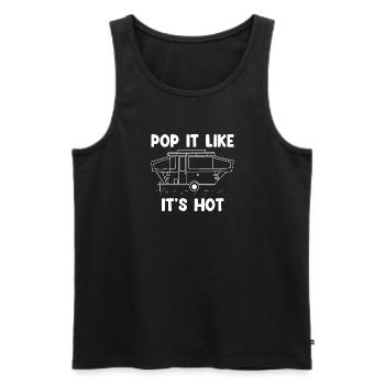 Pop It Like It's Hot - Männer Premium Bio Tank Top - Schwarz - Vorne - Michal (187cm)