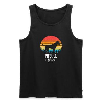 American Pit Bull Terrier - Männer Premium Bio Tank Top - Schwarz - Vorne - AI Model Male 178 light (178cm)