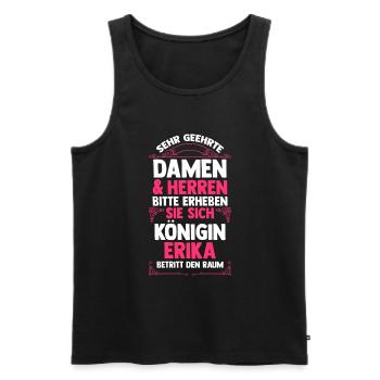 Vorname Erika - Männer Premium Bio Tank Top - Schwarz - Vorne - Michal (187cm)