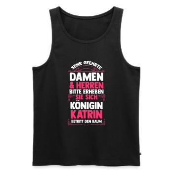 Katrin - Männer Premium Bio Tank Top - Schwarz - Vorne - Michal (187cm)