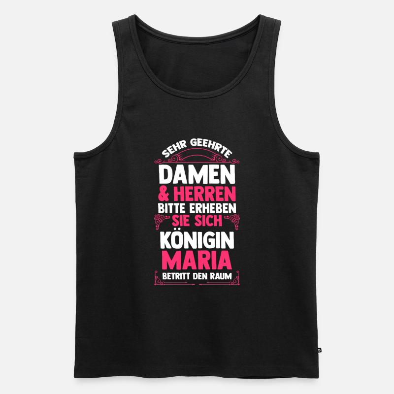 Maria - Männer Premium Bio Tank Top - Schwarz