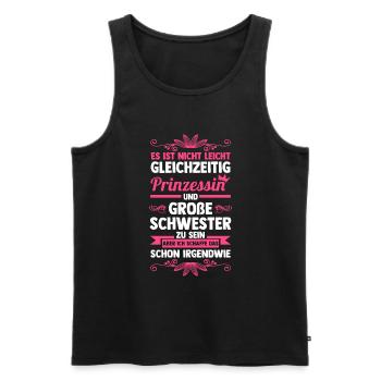 Geschwister Schwestern Schwester - Männer Premium Bio Tank Top - Schwarz - Vorne - Michal (187cm)