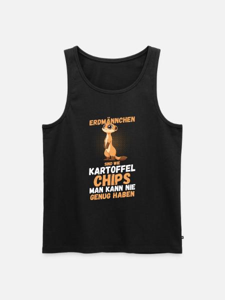 Erdmännchen - Männer Premium Bio Tank Top - Schwarz