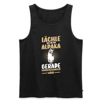 Alpaga - Débardeur bio Premium Homme - noir - Devant - Michal (187cm)