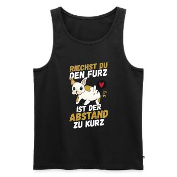 Riechst Du Den Furz Ist Der Abstand Zu Kurz - Männer Premium Bio Tank Top - Schwarz - Vorne - AI Model Male 178 light (178cm)