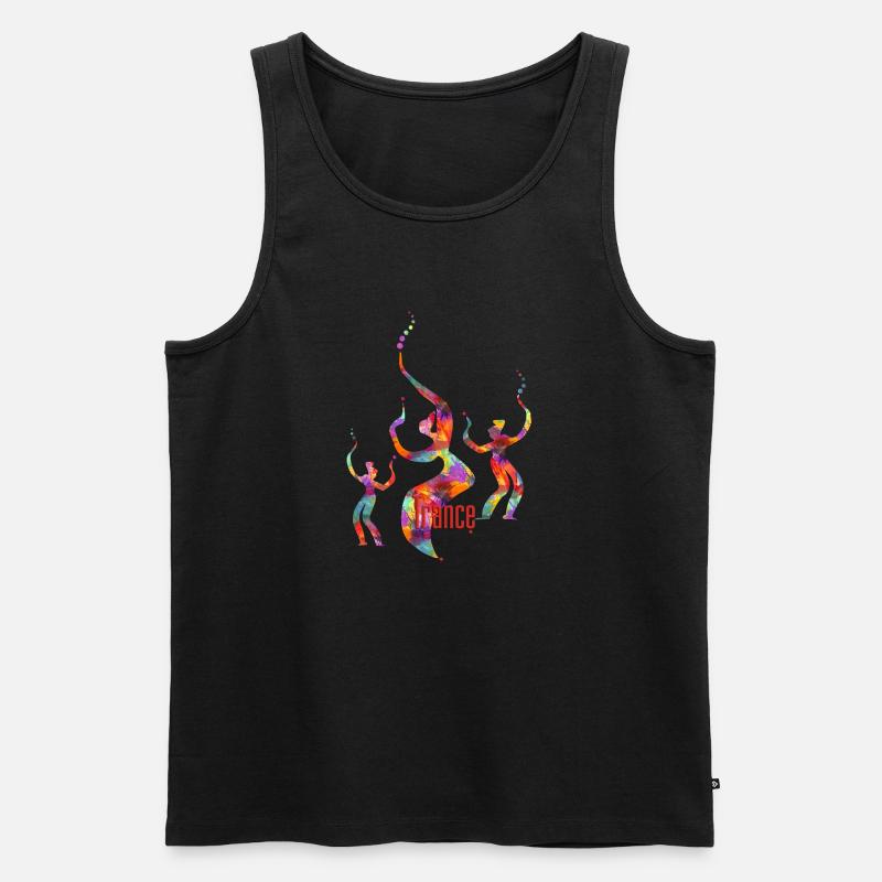 TRANCE - Tänzerinnen - Männer Premium Bio Tank Top - Schwarz