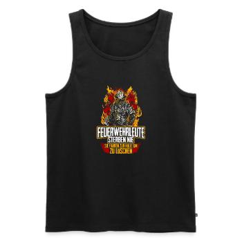 Feuerwehr Hölle - Männer Premium Bio Tank Top - Schwarz - Vorne - Michal (187cm)