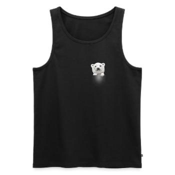 TASCHE POLAR BEAR - Männer Premium Bio Tank Top - Schwarz - Vorne - AI Model Male 178 light (178cm)