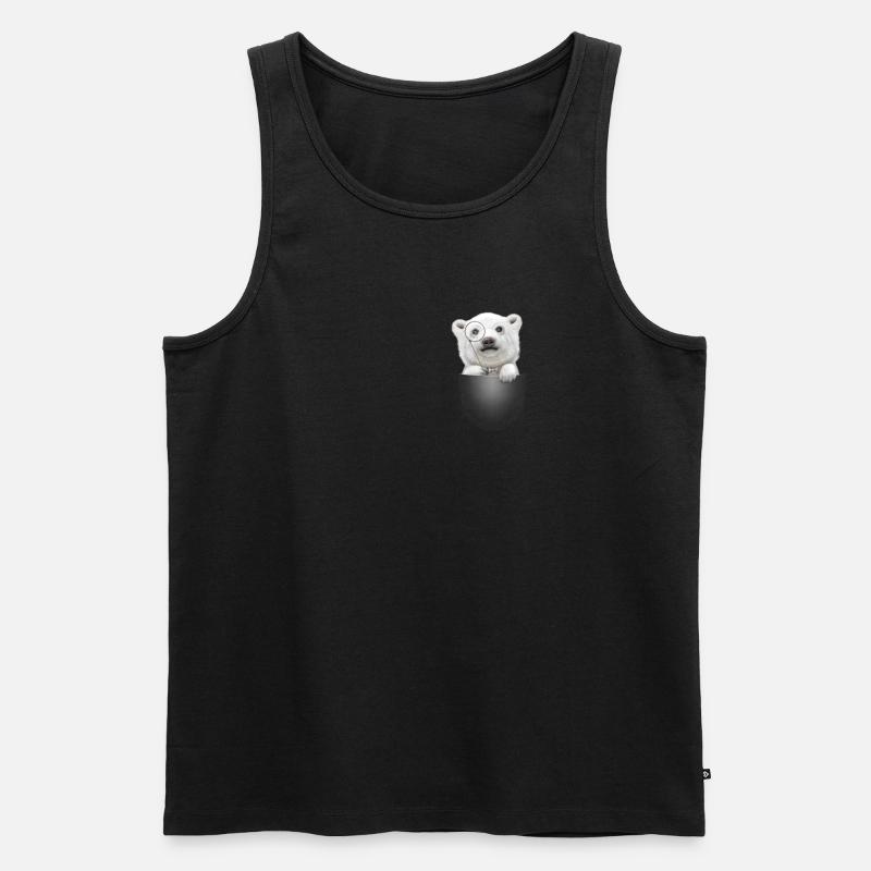 TASCHE POLAR BEAR - Männer Premium Bio Tank Top - Schwarz