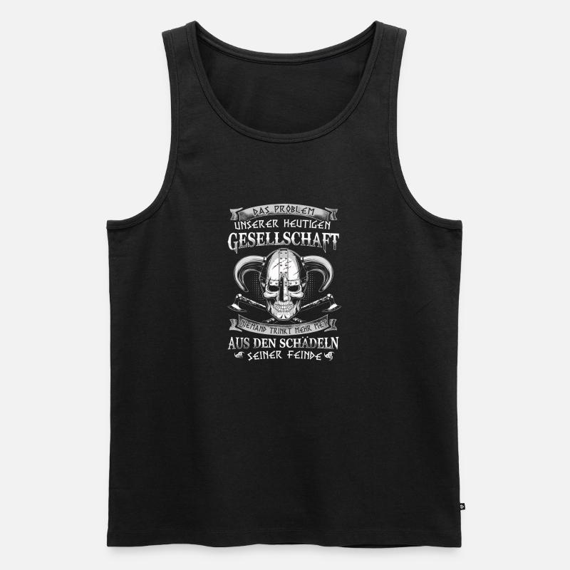 Problem der Gesellschaft - Männer Premium Bio Tank Top - Schwarz