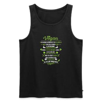 Veganer Veganes Leben - Männer Premium Bio Tank Top - Schwarz - Vorne - Michal (187cm)