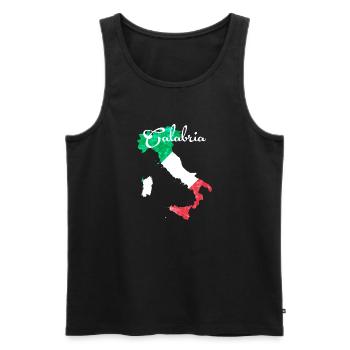 Calabria - Männer Premium Bio Tank Top - Schwarz - Vorne - Michal (187cm)
