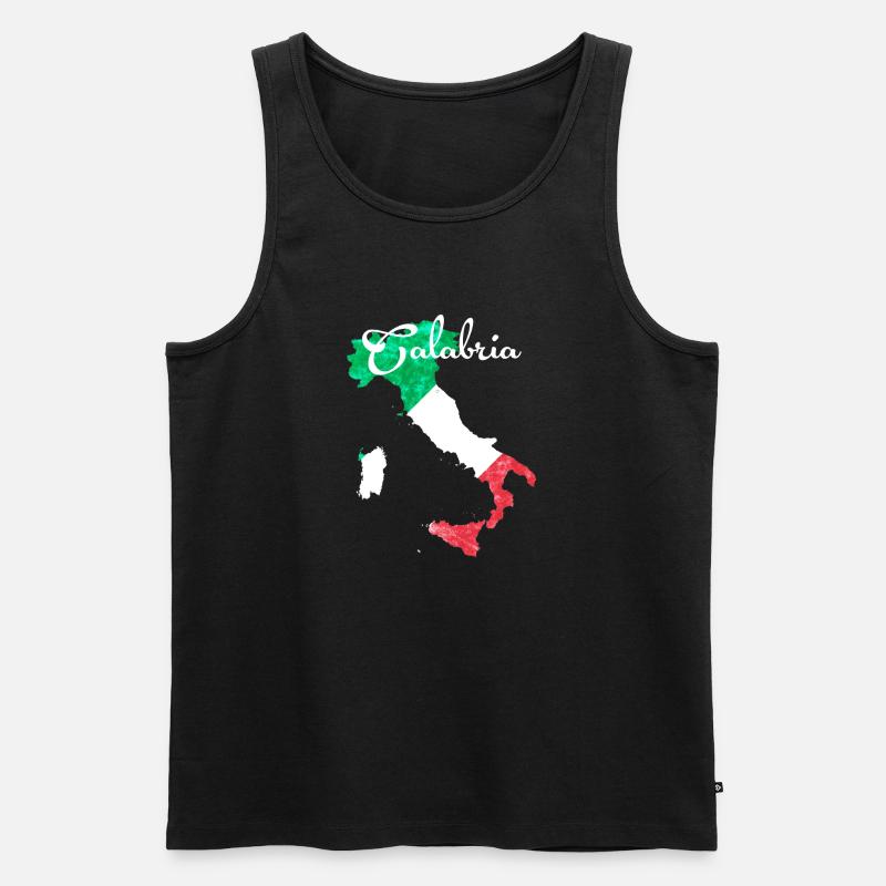 Calabria - Männer Premium Bio Tank Top - Schwarz