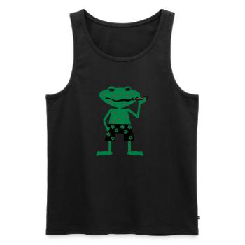 sick frog - Men's Premium Organic Tank Top - black - Front - Michal (187cm)