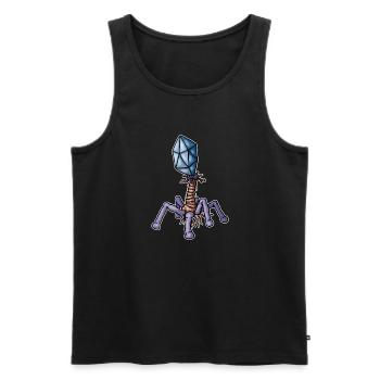 Virus Bacteriophage - Männer Premium Bio Tank Top - Schwarz - Vorne - AI Model Male 178 light (178cm)
