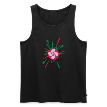euskal design 4 - Men's Premium Organic Tank Top - black - Front - AI Model Male 178 light (178cm)